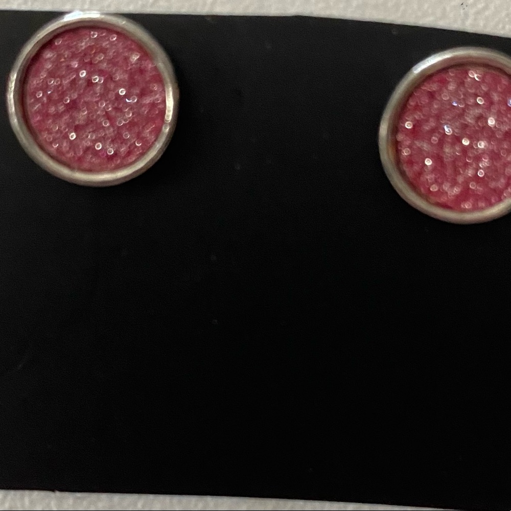 Glittery Circle Earrings